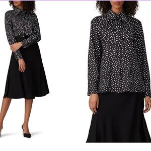 RTR Jason Wu RTR Polka Dot Neck Tie Blouse size 8 / Medium